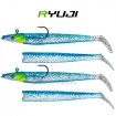 Комплект от 2 джиг глави и 4 тела Ryuji Snake Shad 16 г, Blue Silver