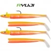 Комплект от 2 джиг глави и 4 тела Ryuji Snake Shad 10 г, Chart Back UV