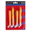 Комплект от 2 джиг глави и 4 тела Ryuji Snake Shad 10 г, Chart Back UV