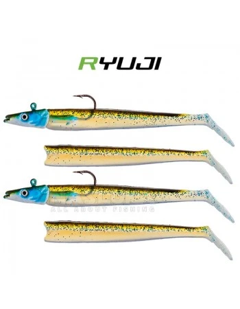 Комплект от 2 джиг глави и 4 тела Ryuji Snake Shad 10 г, Gray Mullet