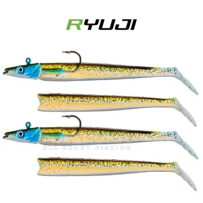 Комплект от 2 джиг глави и 4 тела Ryuji Snake Shad 16 г, Gray Mullet