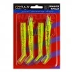 Комплект от 2 джиг глави и 4 тела Ryuji Snake Shad 16 г, Chartreuse UV