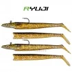 Комплект от 2 джиг глави и 4 тела Ryuji Snake Shad 10 г, Black Gold