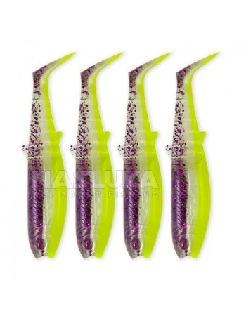 Комплект от 4 бр. силиконови примамки Savage Gear Cannibal Shad 12.5см/20г - Chartreuse Pumpkin