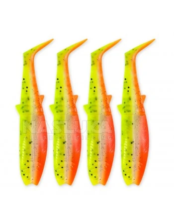 Комплект от 4 бр. силиконови примамки Savage Gear Cannibal Shad 12.5см/20г - Lemon Cracker