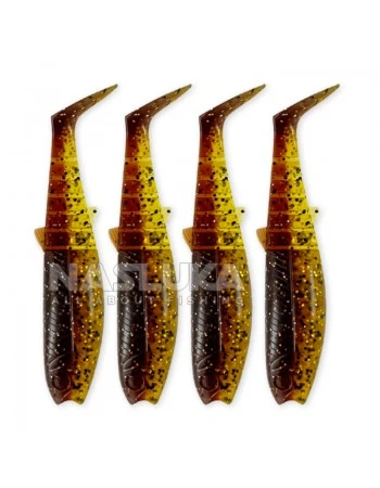 Комплект от 4 бр. силиконови примамки Savage Gear Cannibal Shad 12.5см/20г - MotorOil UV