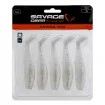 Savage Gear Cannibal Shad 8см, 5г, White Flash Комплект от 5 бр. силиконови примамки Savage Gear Cannibal Shad 8см, 5г, White Flash
