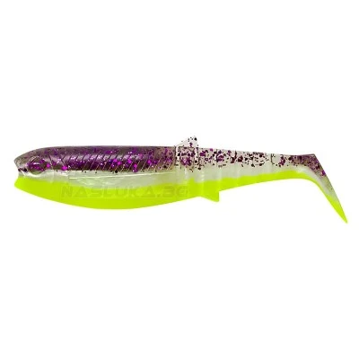 Силиконова примамка Savage Gear Cannibal Shad - Purple Glitter Bomb