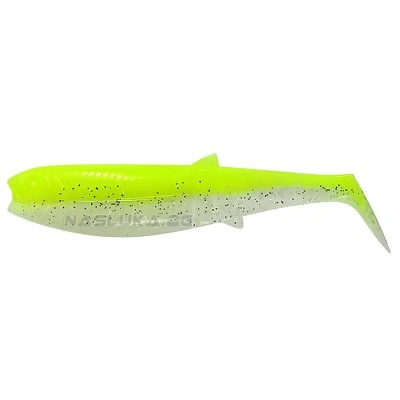 Силиконова примамка Savage Gear Cannibal Shad - Fluo Yellow Glow