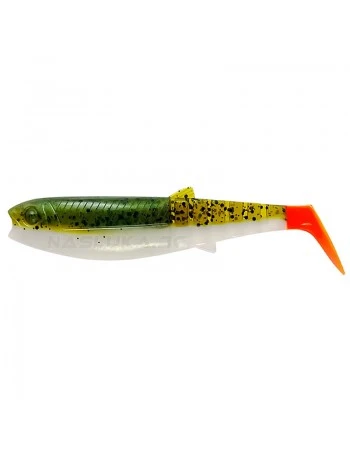 Силиконова примамка Savage Gear Cannibal Shad - Olive Hot Orange
