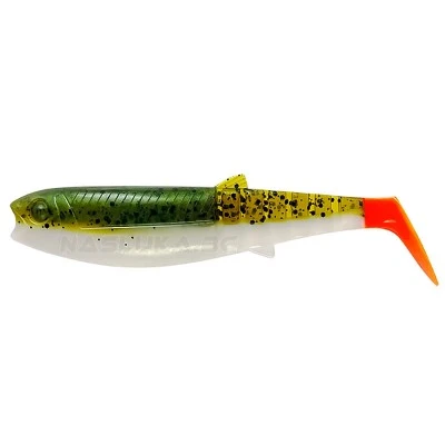 Силиконова примамка Savage Gear Cannibal Shad - Olive Hot Orange