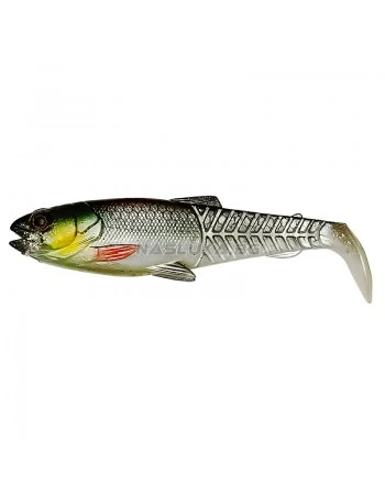 Силиконов шад Savage Gear Craft Cannibal PaddleTail - Green Silver UV