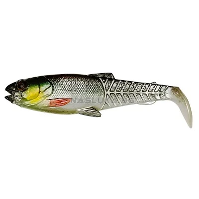SG Craft Cannibal PaddleTail Green Silver UV Силиконов шад Savage Gear Craft Cannibal PaddleTail - Green Silver UV
