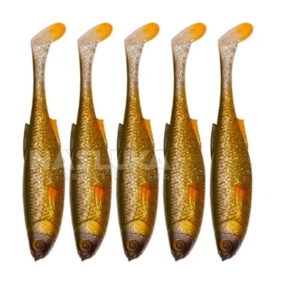 Комплект от 5 бр. силиконови примамки Savage Gear Craft Shad 8.8см/4.2г - Green Silver
