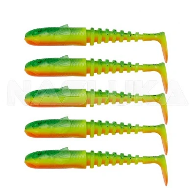 Сет силиконови шадове Savage Gear Gobster Shad - 5 бр. - цвят Firecracker