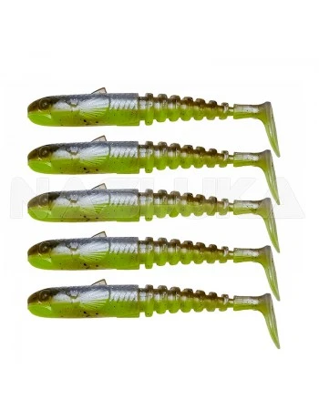 Сет силиконови шадове Savage Gear Gobster Shad - 5 бр. - цвят GPY