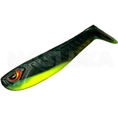 Изкуствени ароматизирани примамки Sea Buzz Boom Shad 5см - 5 бр. - цвят Dark Green/Lemon