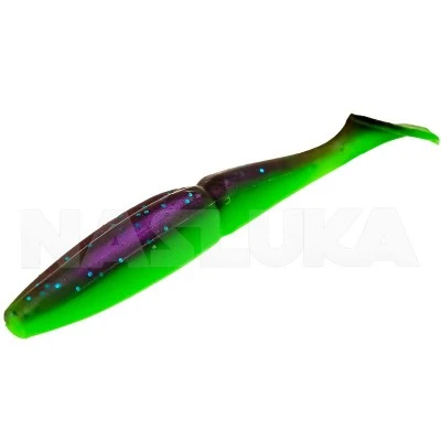 Силиконови ароматизирани шадове Sea Buzz Crystal Shad 7см - 5 бр. - цвят Purple Green