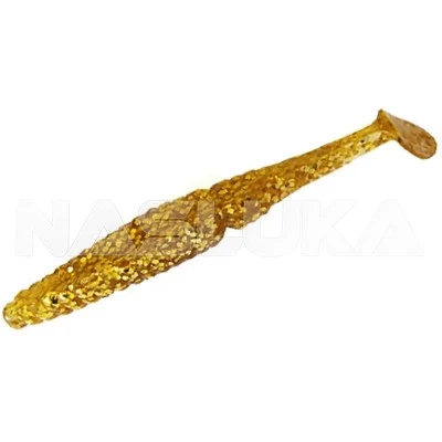 Ароматизирани силиконови шадове Sea Buzz Duo Shad 8.2см - 5 бр. - цвят Clear Gold Seed
