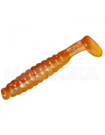 Ароматизирани силиконови примамки Sea Buzz Paddle Worm 4.5см - 10 бр. - цвят Orange - Clear - Seed