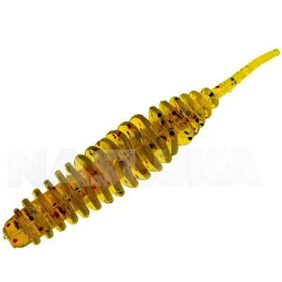 Сет от 10 бр. ароматизирани примамки Sea Buzz Prickly Worm 3.8см - цвят Shiny Olive