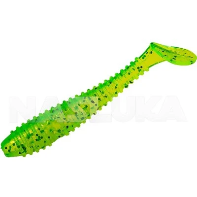 Ароматизирани силиконови примамки Sea Buzz Ringy Shad 6.5см - 5 бр. - цвят Clear Lemon - Seed