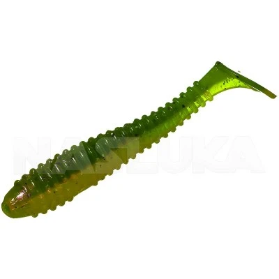Ароматизирани силиконови примамки Sea Buzz Ringy Shad 6.5см - 5 бр. - цвят Dark Kaki