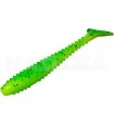 Ароматизирани силиконови примамки Sea Buzz Ringy Shad 6.5см - 5 бр. - цвят Lime