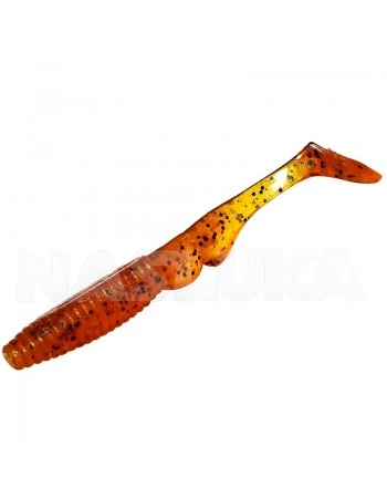 Ароматизирани силиконови шадове Sea Buzz Zulu Shad 7.5см - 5 бр. - цвят Light Motor Oil - Seed