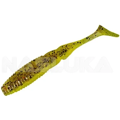 Ароматизирани силиконови шадове Sea Buzz Zulu Shad 7.5см - 5 бр. - цвят Green Pumpkin - Seed
