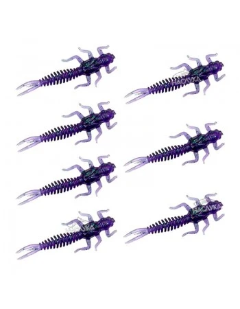 Силиконови примамки-ларви в пакет Senshu May Fly - цвят Purple Haze