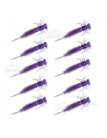 Силиконови примамки-ларви в пакет Senshu Nymph Crawler - цвят Purple Haze