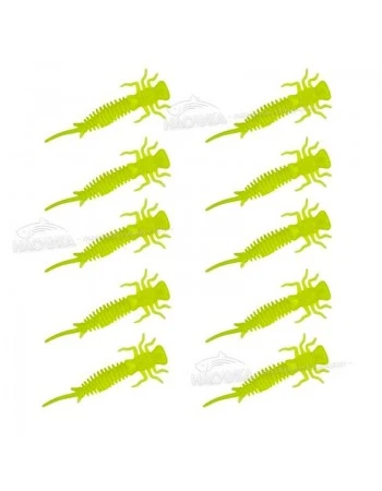 Силиконови примамки-ларви в пакет Senshu Nymph Crawler - цвят Yellow Fluo