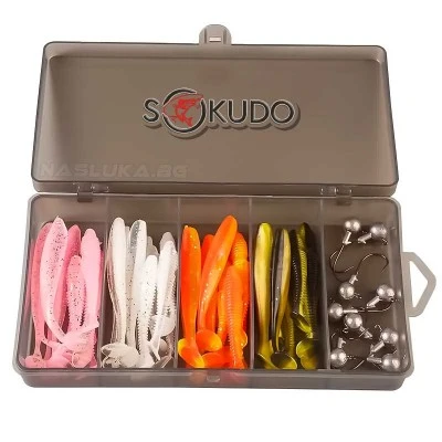 Комплект силиконови примамки Sokudo Light Jig - 71бр.