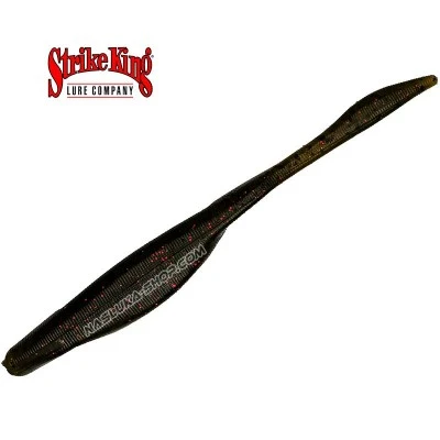 Силиконови ароматизирани примамки Strike King Caffeine Shad - 12.5см - 8 бр. - цвят Watermelon Red FLK