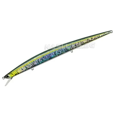 Потъващ воблер за морски риболов Duo Tide Minnow Slim Flyer - Inada Verde