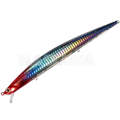 DUO Slim Flyer Chigomori Red Head Потъващ воблер за морски риболов Duo Tide Minnow Slim Flyer - Chigomori Red Head