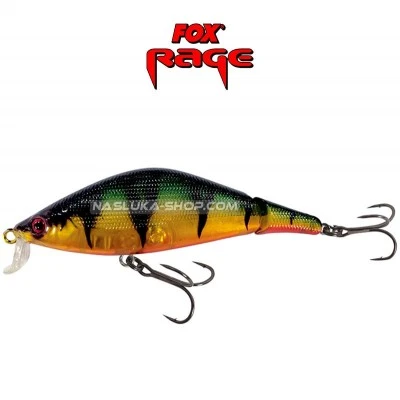 Плуващ воблер от две части Fox Rage Gonzo 80SR - цвят UV Original Perch