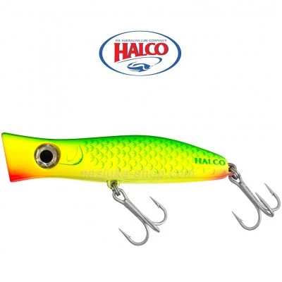 Воблер-попер Halco Roosta Popper - цвят R7 Green Fluoro