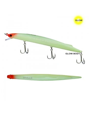 Потъващ морски воблер Ryuji Master Jerk 19см 36г - цвят Glow Body