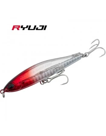 Морски потъващ воблер Ryuji Pencil - 8см - 18г - цвят Red Head