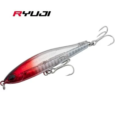 Морски потъващ воблер Ryuji Pencil - 8см - 18г - цвят Red Head