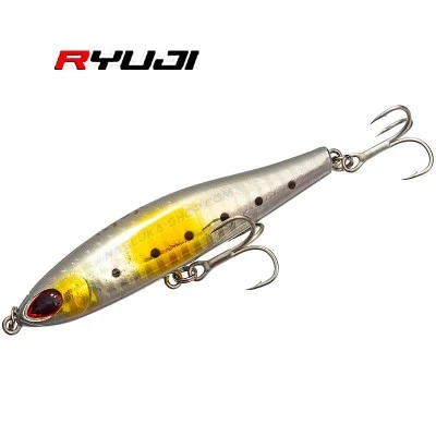 Морски потъващ воблер Ryuji Pencil - 8см - 18г - цвят Trans Iwashi
