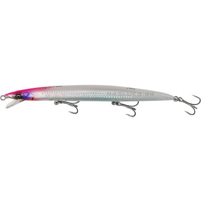 Морски плаващ воблер Savage Gear Sandeel Jerk Minnow LS 17.5см 25г F - Pink White Glow