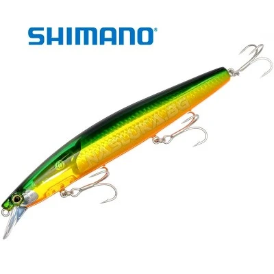 Shimano Flash Boost 14см 28г 008 Green Gold Потъващ воблер Shimano Exsence Silent Assassin Flash Boost 14см 28г - 008 Green Gold