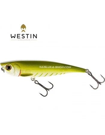 Воблер-уолкър Westin Spot-On Top Walker Floating - Green Minnow