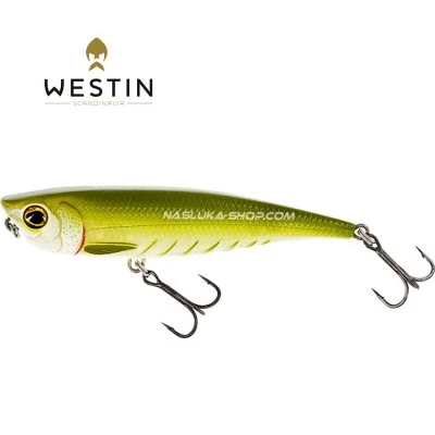 Воблер-уолкър Westin Spot-On Top Walker Floating - Green Minnow