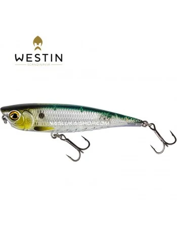 Воблер-уолкър Westin Spot-On Top Walker Floating - Silver Arrow