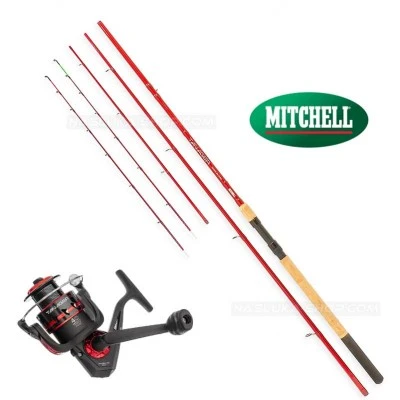 Комплект за фидер риболов Mitchell Tanager Red Feeder Combo 3.30м - 80г