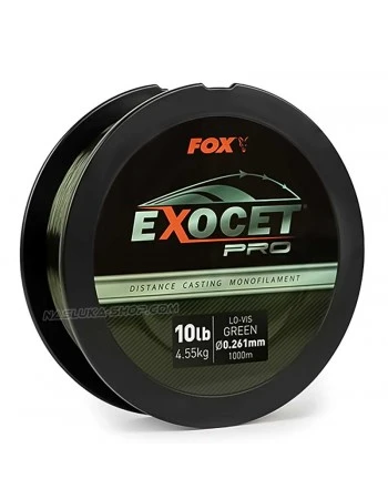 Монофилно шаранджийско влакно Fox Exocet Pro Distance Casting Mono - Lo-Vis Green - 1000м